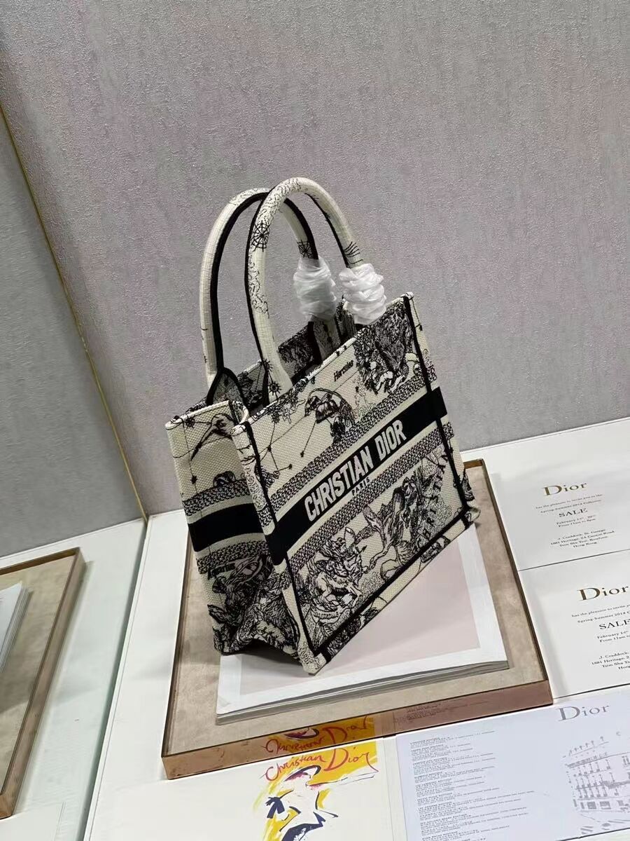 SMALL DIOR BOOK TOTE Embroidery C1331-4