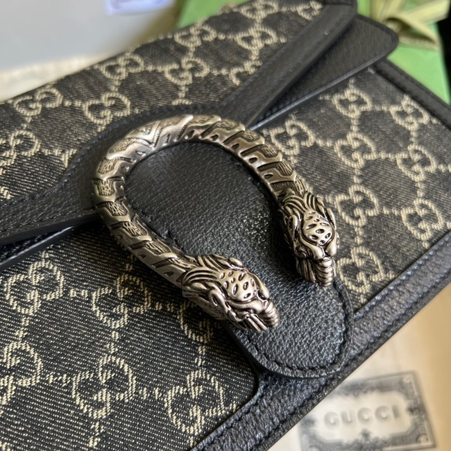 Gucci GG denim Dionysus GG shoulder bag 400249 Black