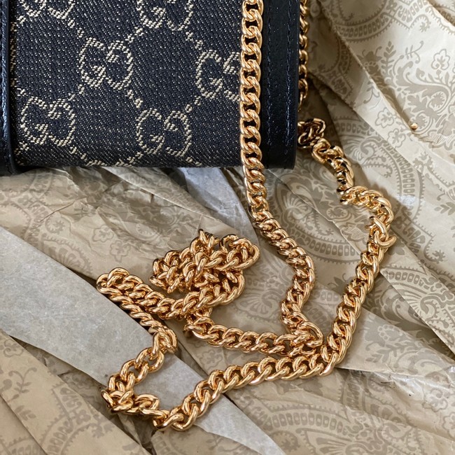 Gucci Jackie 1961 GG chain wallet 652681 blue