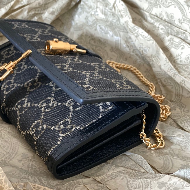 Gucci Jackie 1961 GG chain wallet 652681 blue