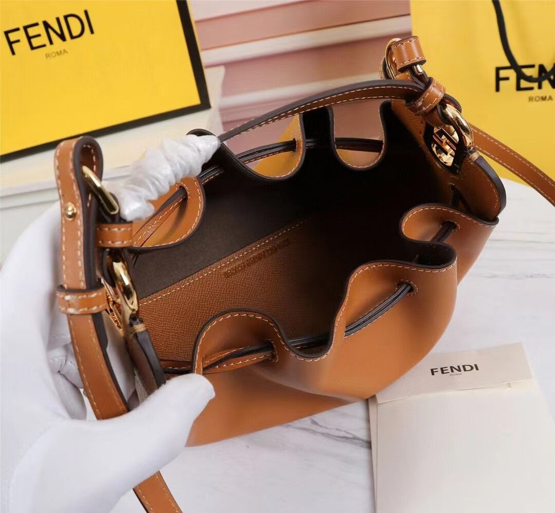 FENDI TOUCH leather bag 8BS059 Caramel