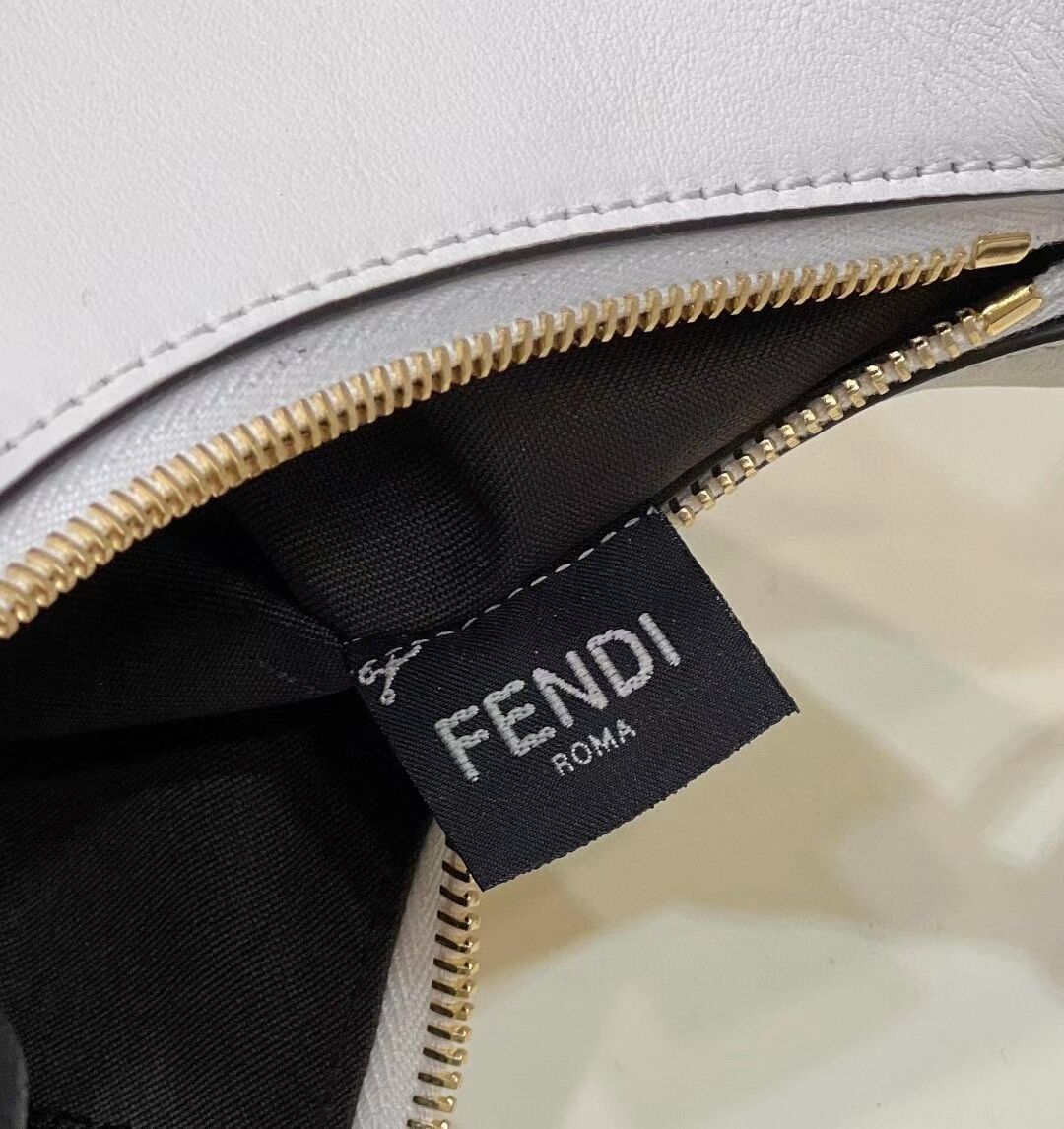 Fendi graphy Small White leather bag 8BR798