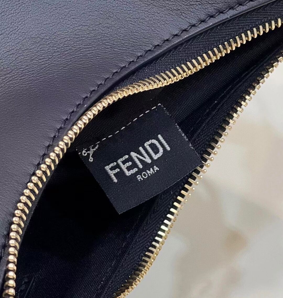 Fendi graphy Small black leather bag 8BR798