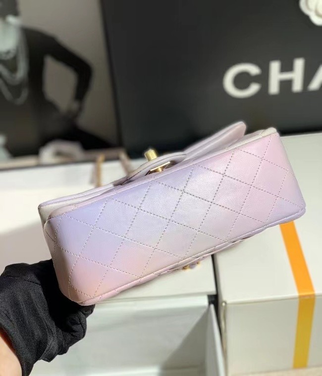 CHANEL mini flap bag with top handle AS2431 rainbow
