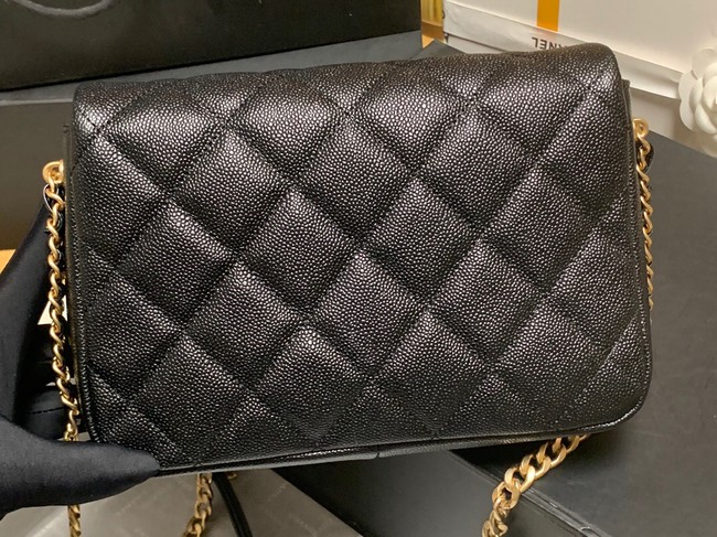 Chanel Grained Calfskin Shoulder Bag AS3103 BLACK