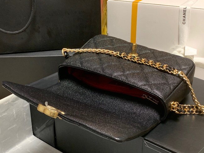Chanel Grained Calfskin Shoulder Bag AS3103 BLACK