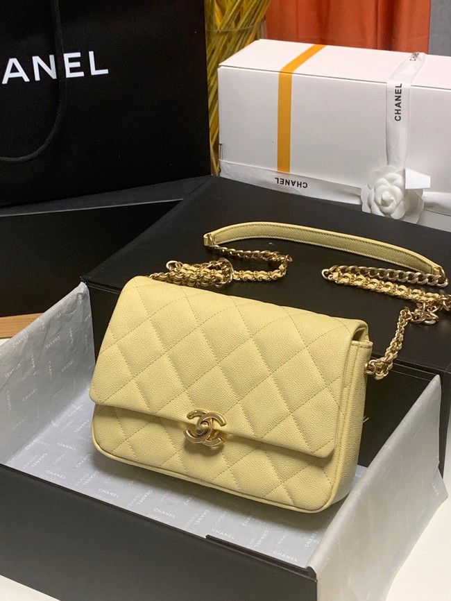 Chanel Grained Calfskin Shoulder Bag AS3103 YELLOW