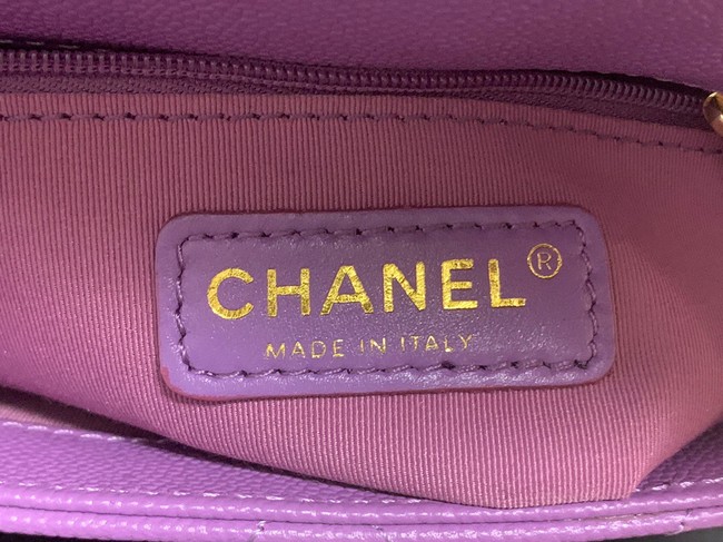 Chanel Grained Calfskin Shoulder Bag AS3103 purple