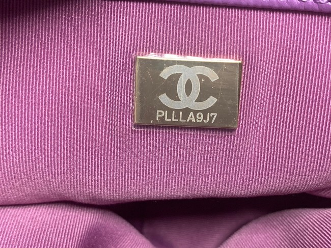 Chanel Grained Calfskin Shoulder Bag AS3103 purple