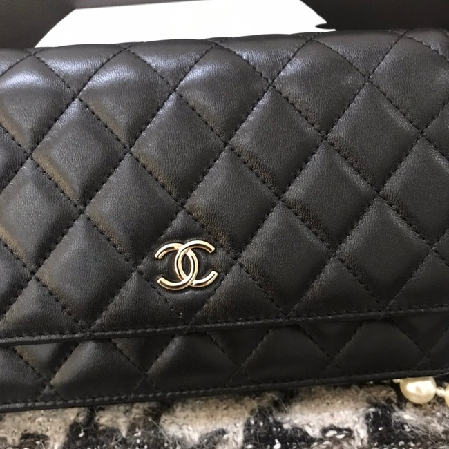 Chanel Lambskin Flap Shoulder Bag CC33814 black
