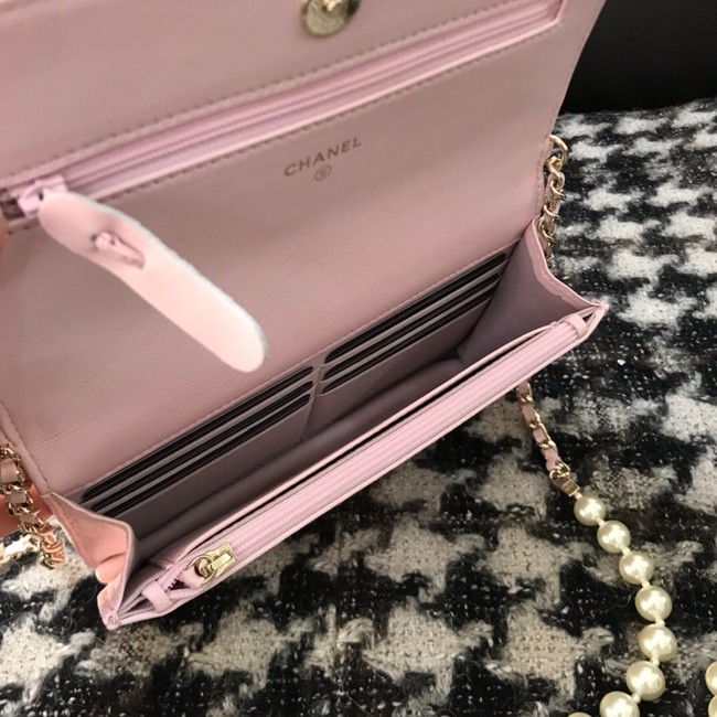 Chanel Lambskin Flap Shoulder Bag CC33814 pink