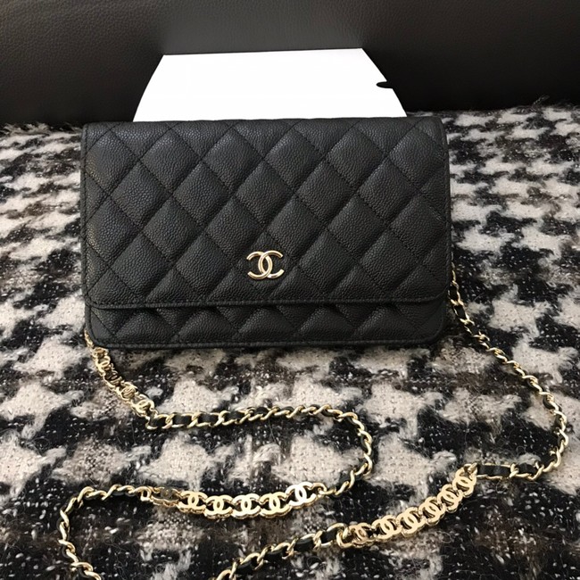 Chanel WOC Original Caviar Leather Flap cross-body bag CC33815 black