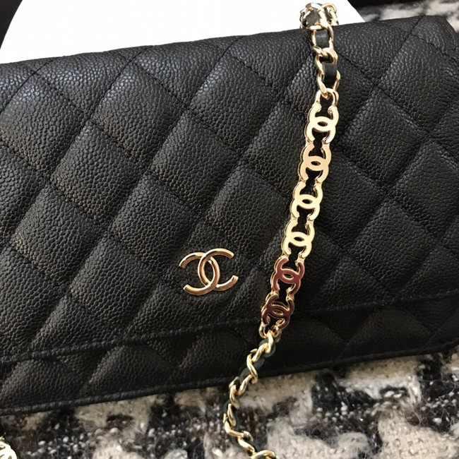 Chanel WOC Original Caviar Leather Flap cross-body bag CC33815 black