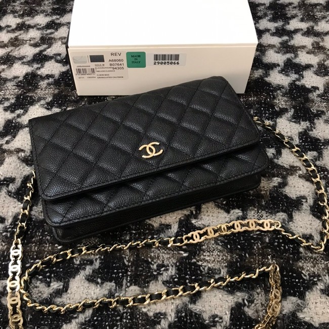 Chanel WOC Original Caviar Leather Flap cross-body bag CC33815 black