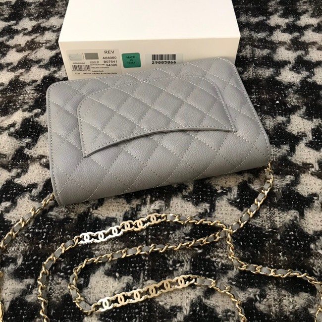 Chanel WOC Original Caviar Leather Flap cross-body bag CC33815 grey