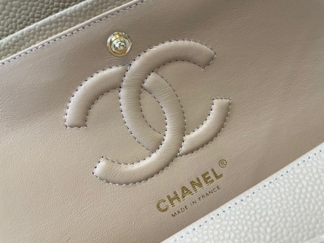 Chanel classic handbag Grained Calfskin&gold Metal 01112 apricot