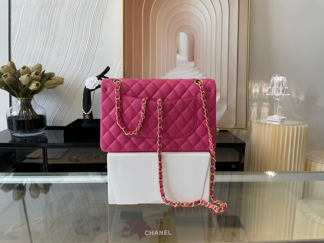 Chanel classic handbag Lambskin&gold Metal 01112 plum