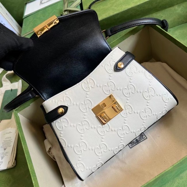 Gucci Small GG top handle bag 675791 White