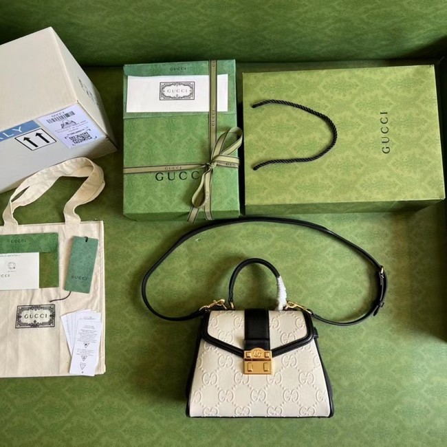 Gucci Small GG top handle bag 675791 White