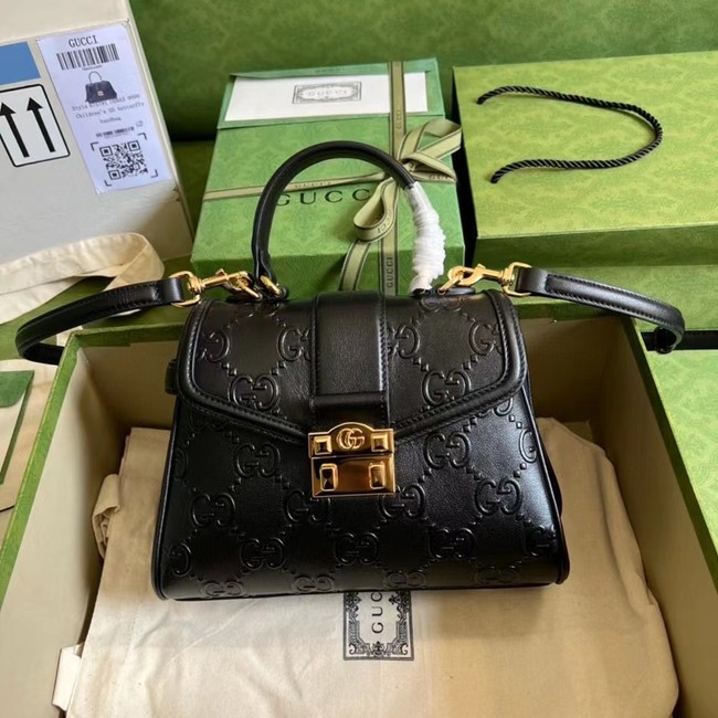 Gucci Small GG top handle bag 675791 black