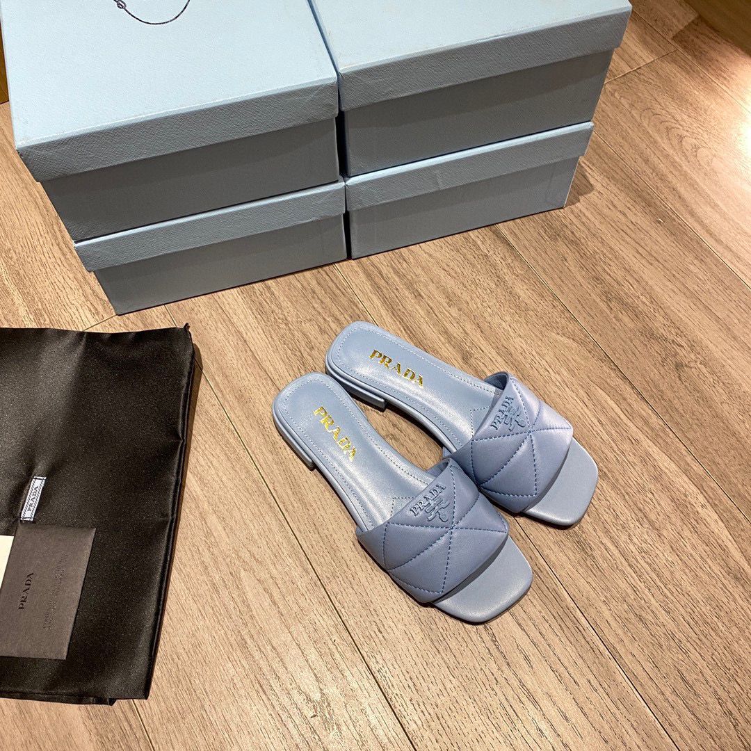 Prada Slippers Shoes PD56902 Blue