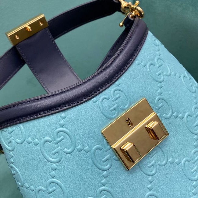 Gucci Small GG shoulder bag 675788 Light blue