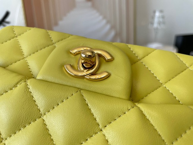 Chanel MINI Flap Bag Original Sheepskin Leather 1115 Lemon