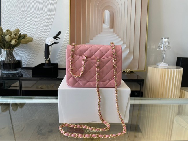 Chanel MINI Flap Bag Original Sheepskin Leather 1115 pink