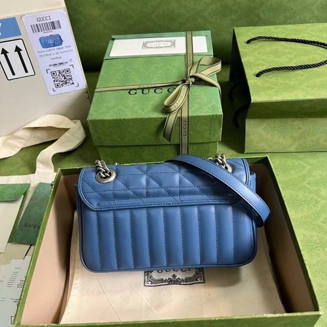 Gucci GG Marmont matelasse mini bag 446744 blue