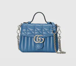 Gucci GG Marmont small shoulder bag 583571 blue