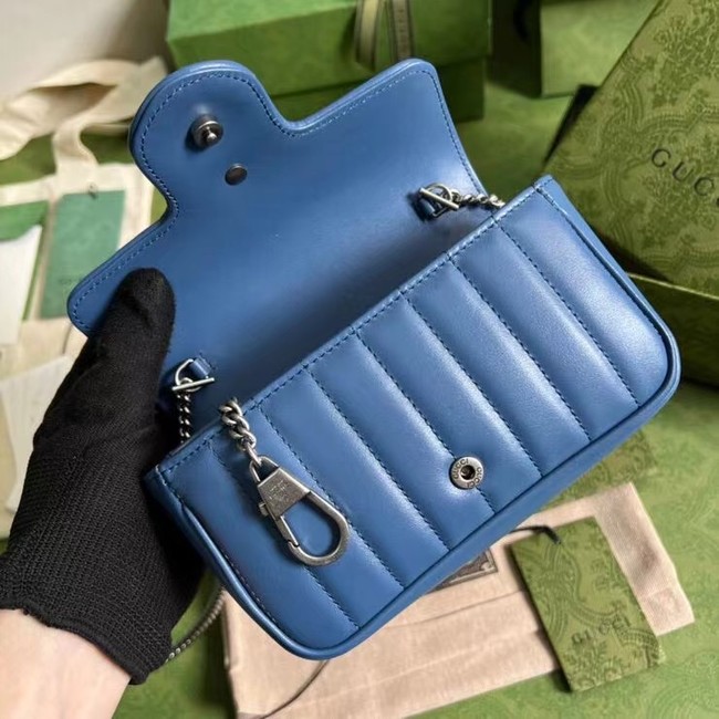Gucci GG Marmont super mini bag 476433 blue