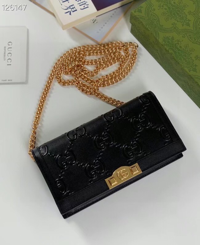 Gucci GG wallet with chain 676155 black