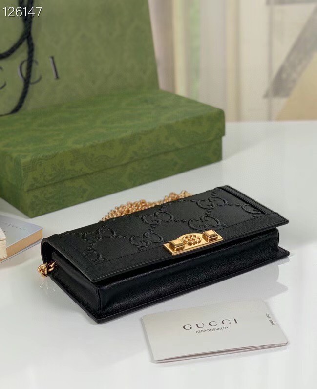 Gucci GG wallet with chain 676155 black