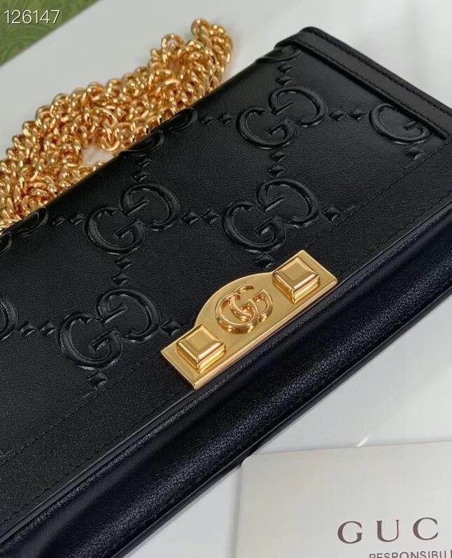 Gucci GG wallet with chain 676155 black