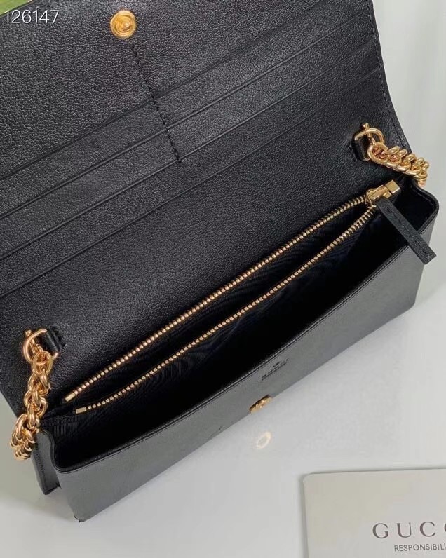 Gucci GG wallet with chain 676155 black