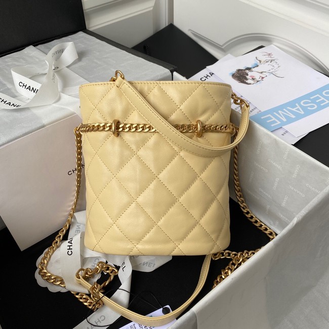 Chanel Drawstring Bag & Gold Metal AS3116 yellow