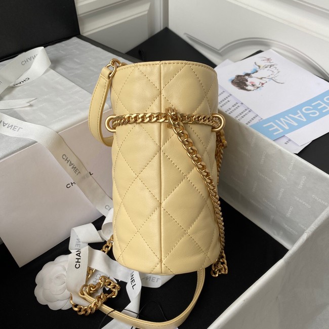 Chanel Drawstring Bag & Gold Metal AS3116 yellow