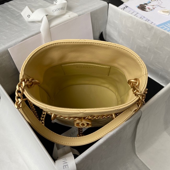 Chanel Drawstring Bag & Gold Metal AS3116 yellow