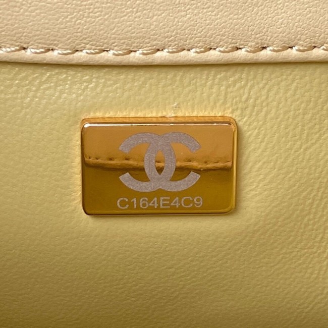 Chanel Drawstring Bag & Gold Metal AS3116 yellow