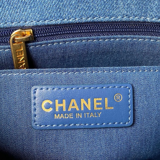 Chanel Flap denim Shoulder Bag AS1115 blue