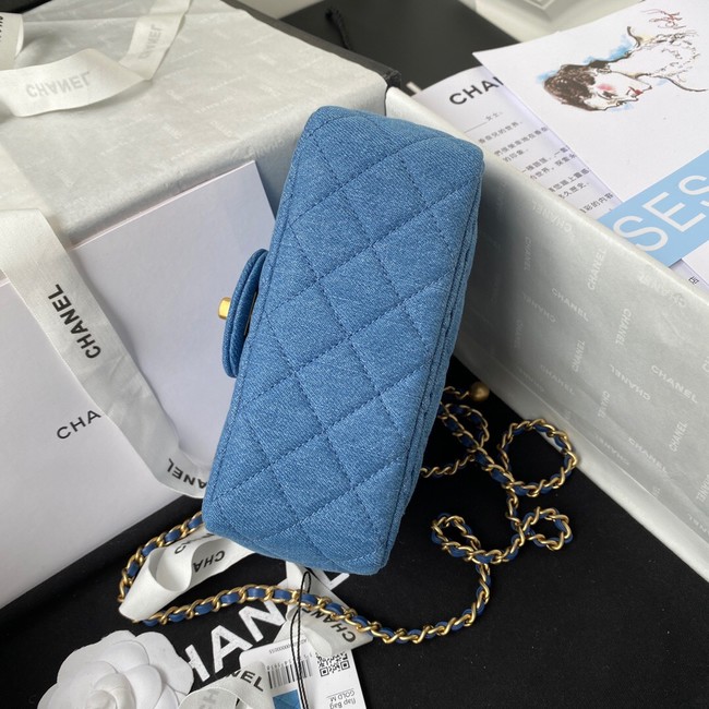 Chanel Flap denim Shoulder Bag AS1115 blue