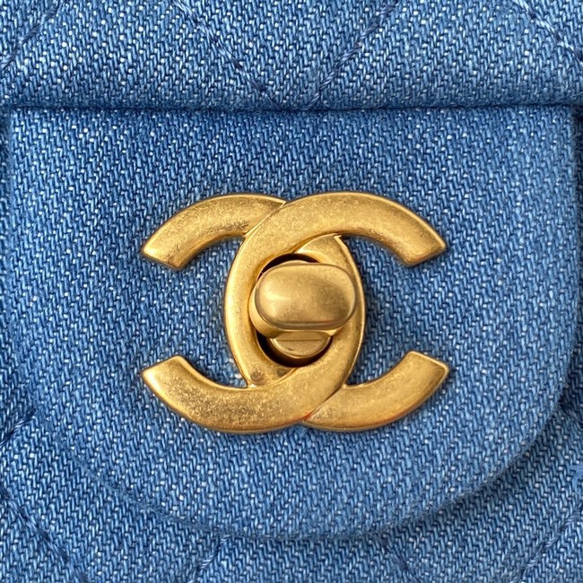 Chanel Flap denim Shoulder Bag AS1116 blue