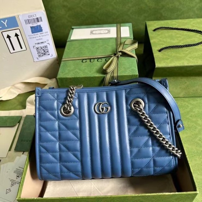 Gucci small leather shoulder bag 681483 blue