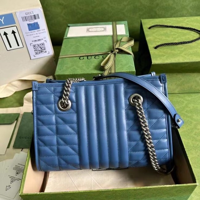 Gucci small leather shoulder bag 681483 blue