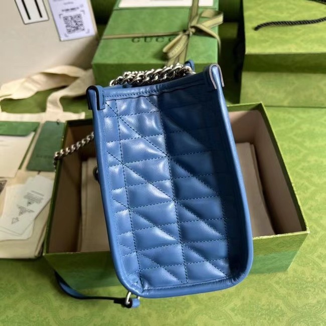 Gucci small leather shoulder bag 681483 blue