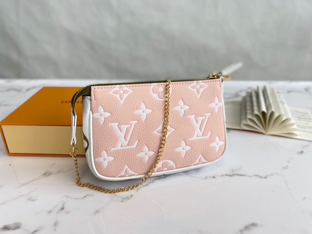 Louis Vuitton Monogram Empreinte MINI POCHETTE ACCESSOIRES M81284 Pink