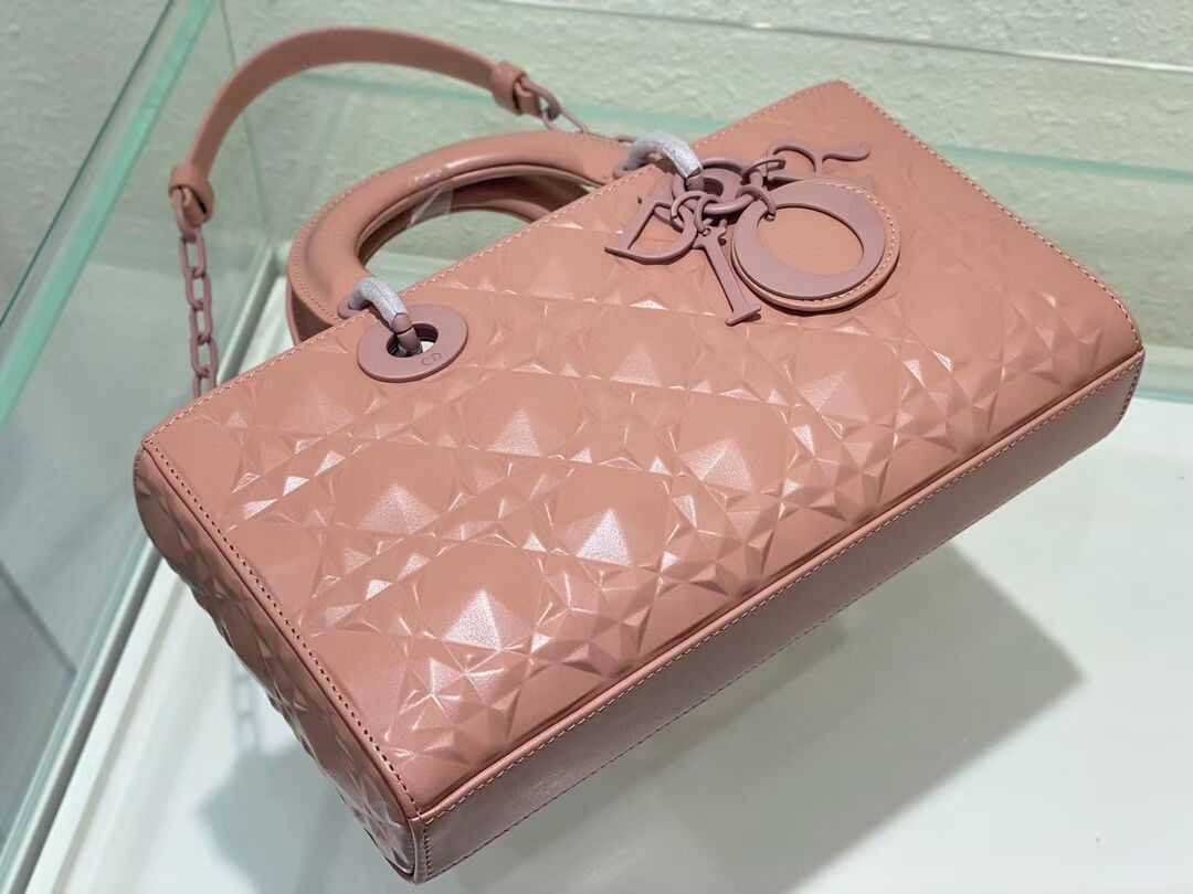 MEDIUM LADY DIOR BAG Cannage Lambskin C2811 pink