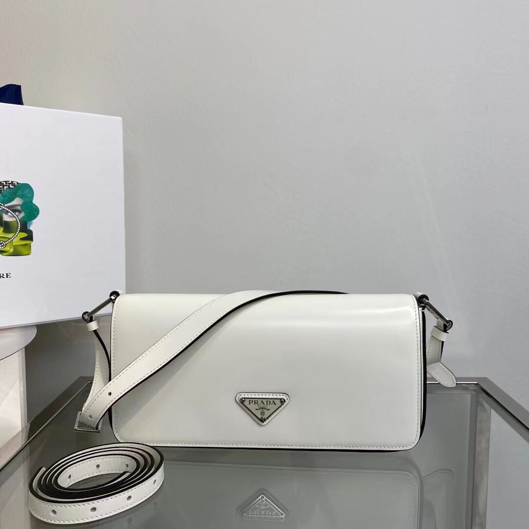 Prada Brushed leather Prada Femme bag 1BD323 White