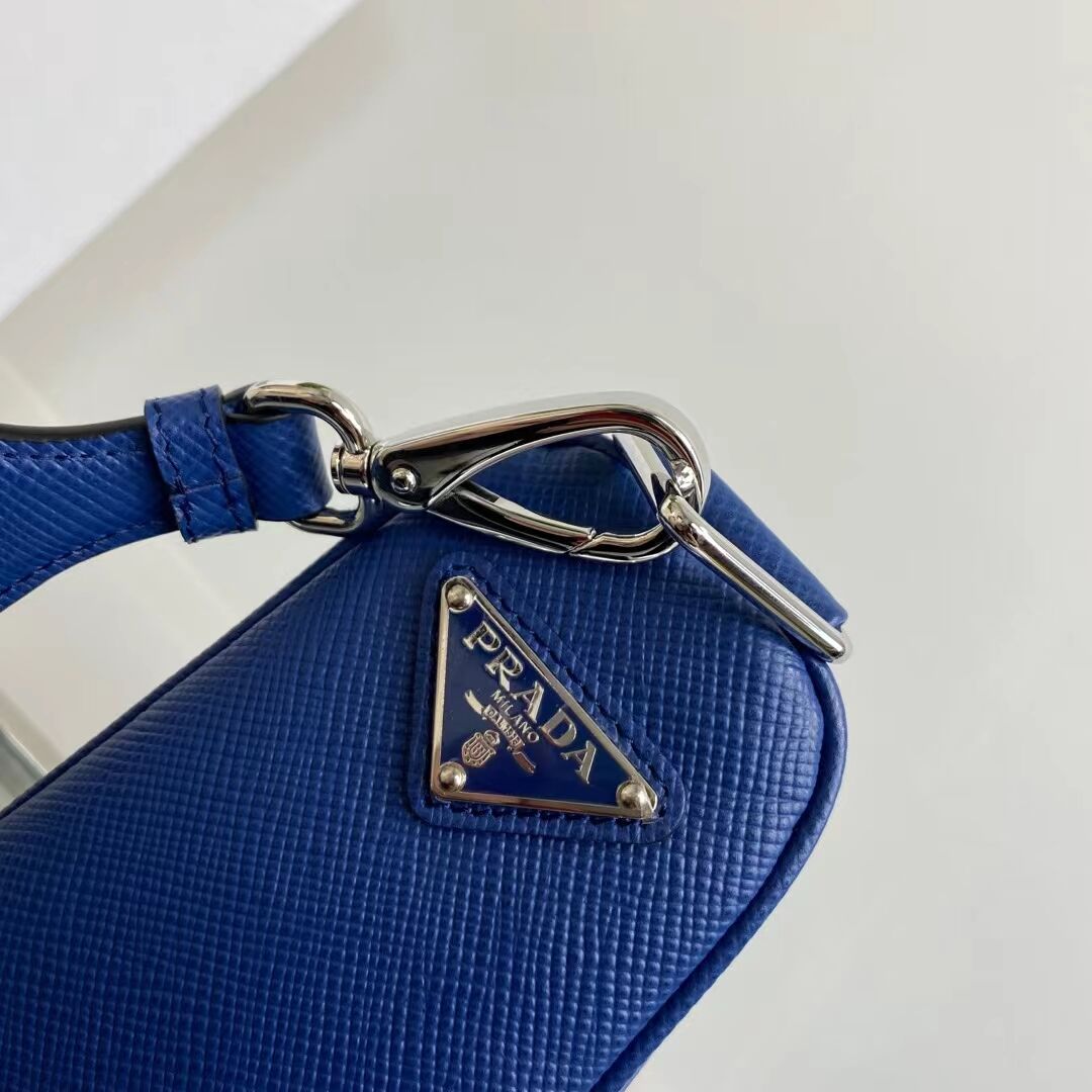 Prada Leather Triangle shoulder bag 2EV055 blue