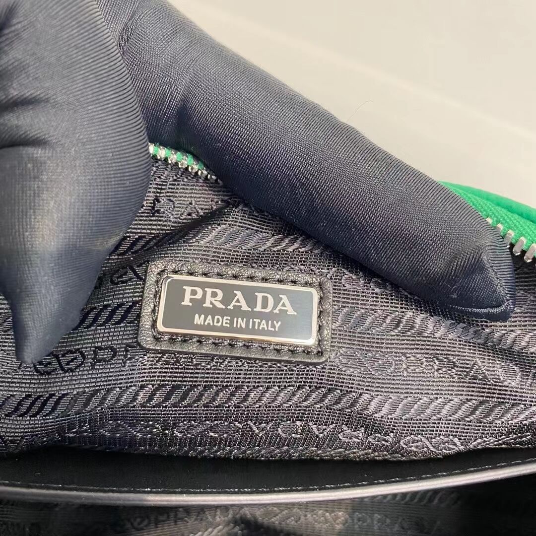 Prada Leather Triangle shoulder bag 2EV055 green